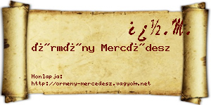 Örmény Mercédesz névjegykártya